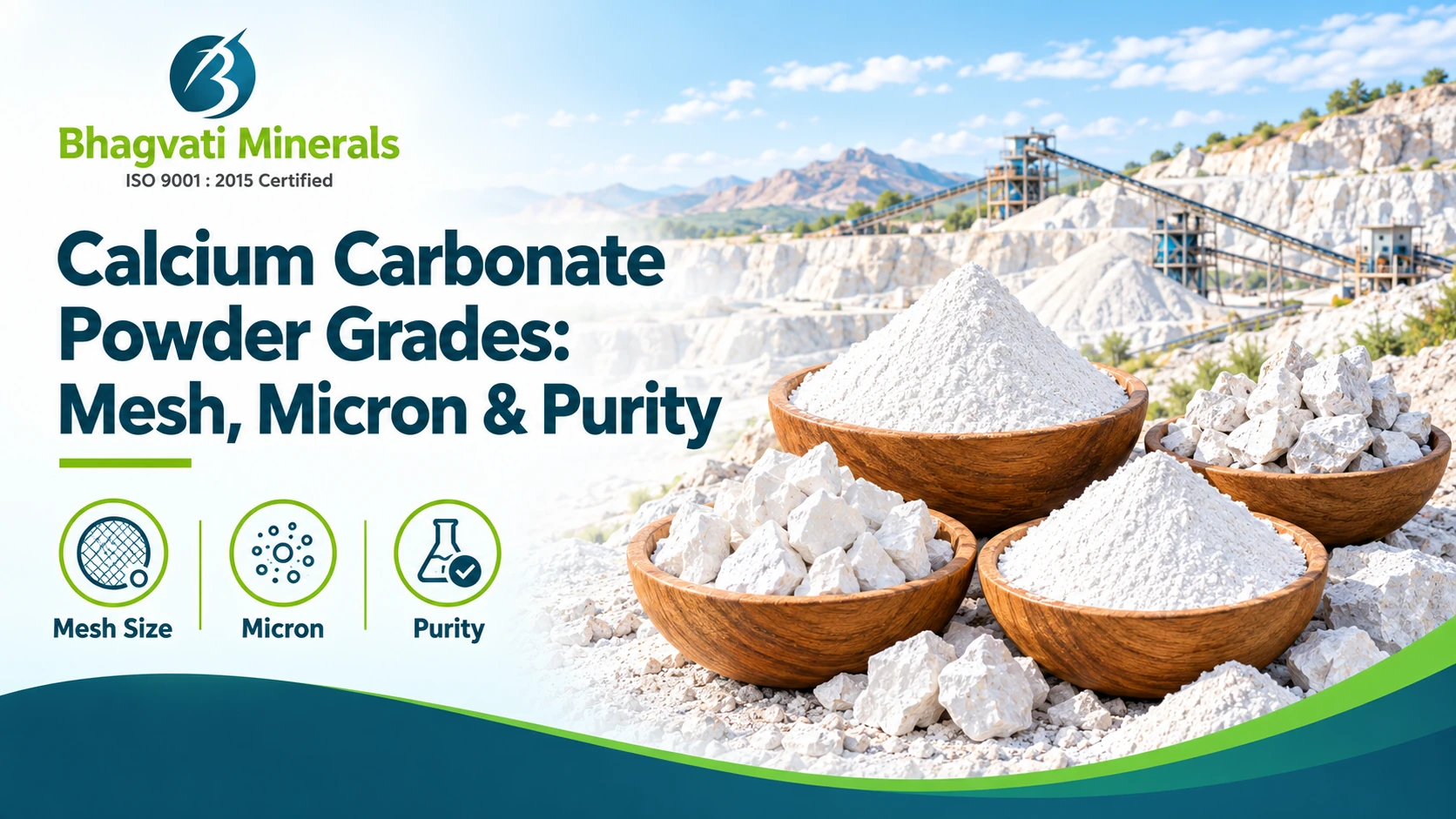 Calcium Carbonate Powder Grades: Mesh, Micron & Purity